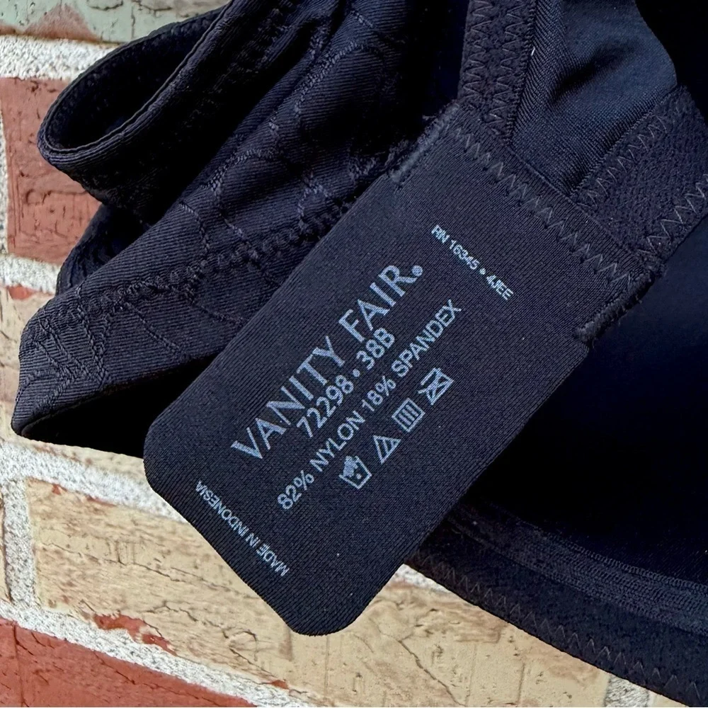 Vanity Fair NWT Body Shine Full Coverage Black Wirefree T-shirt Bra 72298 🖤